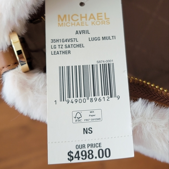 Michael Kors Avril LG Satchel Brown - Picture 8 of 11